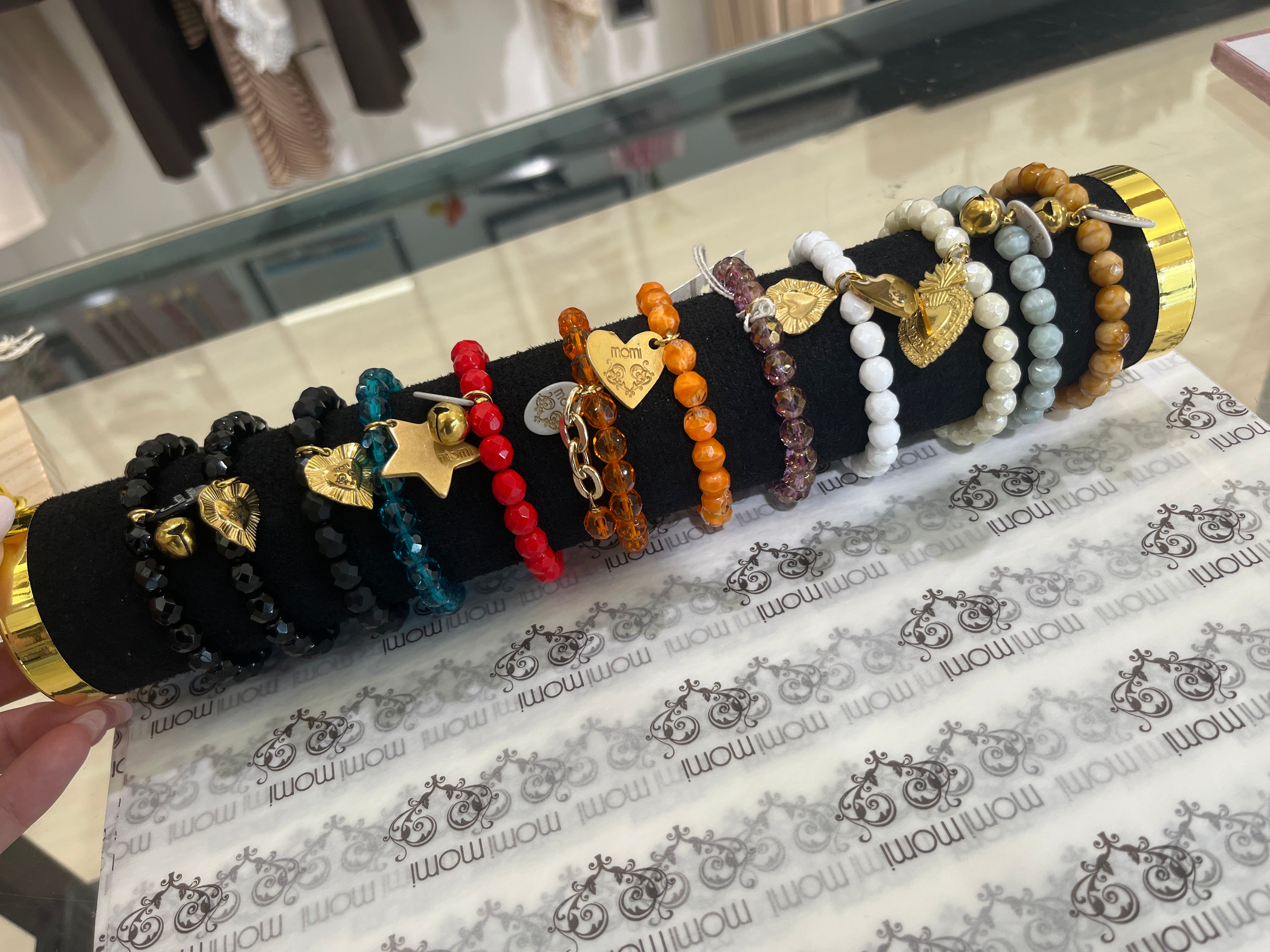 Bracciali dm 8 elastico dorato