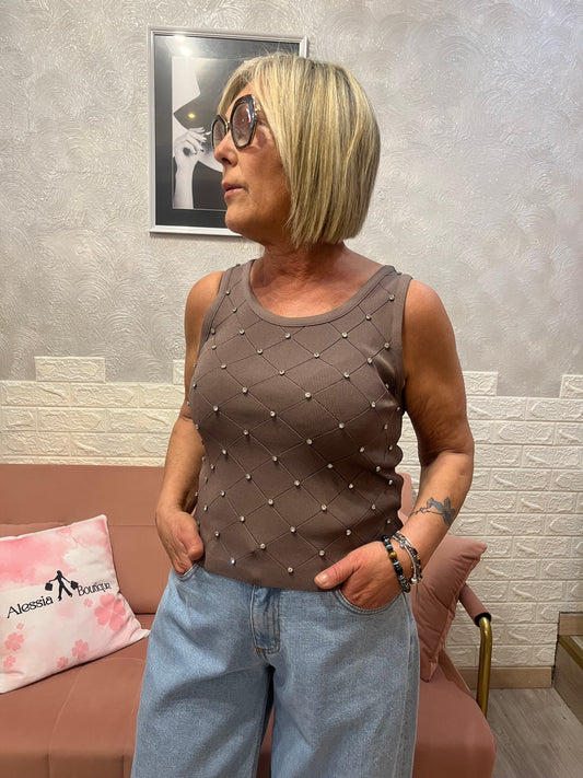 Canotta Strass